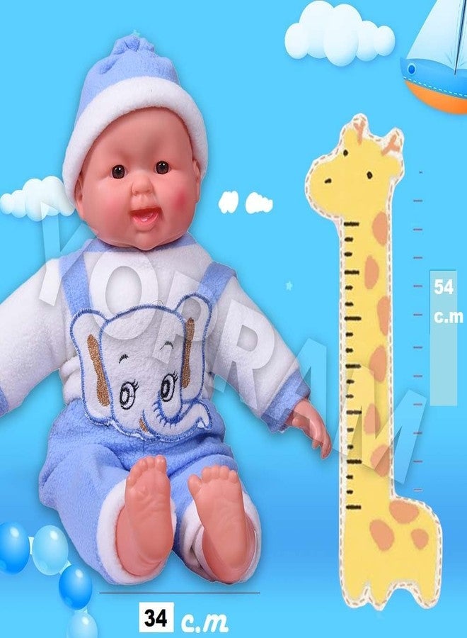 DHARMISHO Happy Baby Laughing Musical Boy Doll - Interactive Toy with Touch Sensors & Sound, for Kids (Girls & Boys), 40H x 25L x 13W cm (Large, Blue) - Image 4